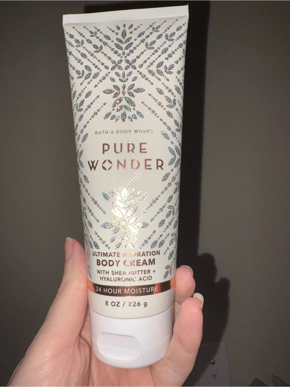Bath & Body Works Pure Wonder Body Cream - White with Rose Gold Accents